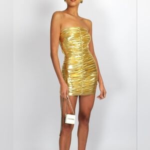 Alex Perry Logan Strapless Ruched Mini Dress